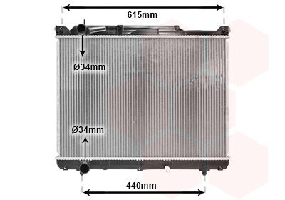 52002099 VAN Wezel Radiador de esfriamento de motor